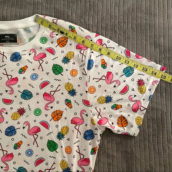 MTL Made To Live Pattern Party Shirt Flamingos - Picture 4 of 6